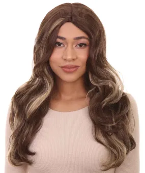 Womens Fashion Highlight Wavy Wig | Brown Fashion Wigs | Premium Breathable Capless Cap