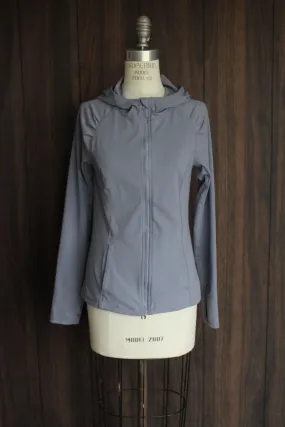 Yogalicious Womens Jacket, Purple Blue, Size Small, Hooded, Pockets, Thumb Hole