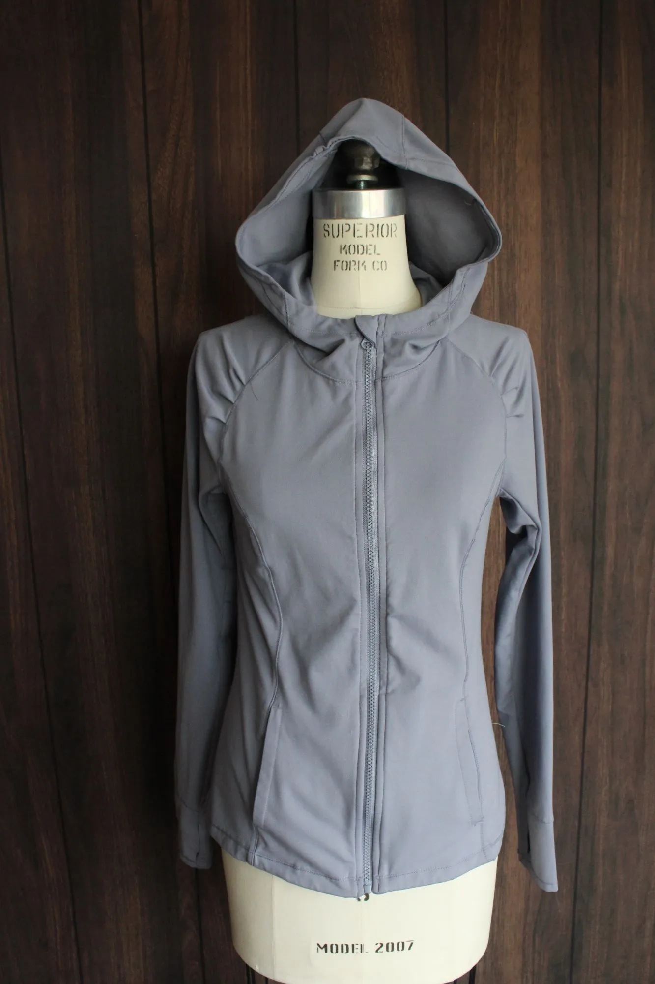 Yogalicious Womens Jacket, Purple Blue, Size Small, Hooded, Pockets, Thumb Hole